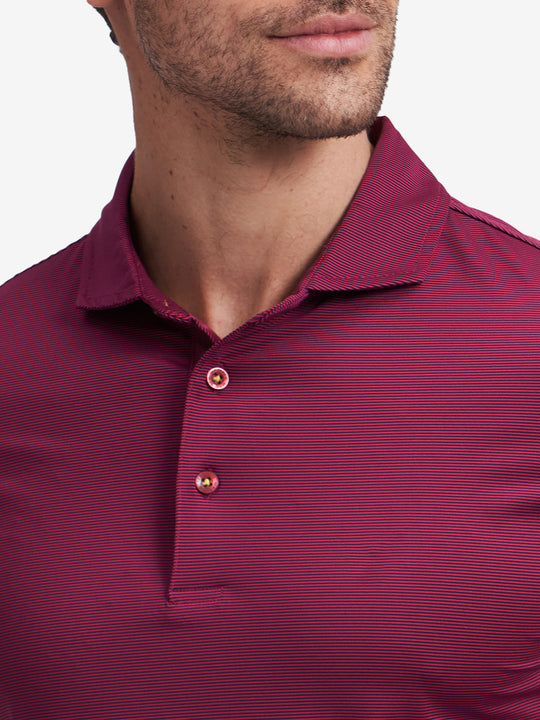 Long Sleeve Pinstripe Jersey Polo