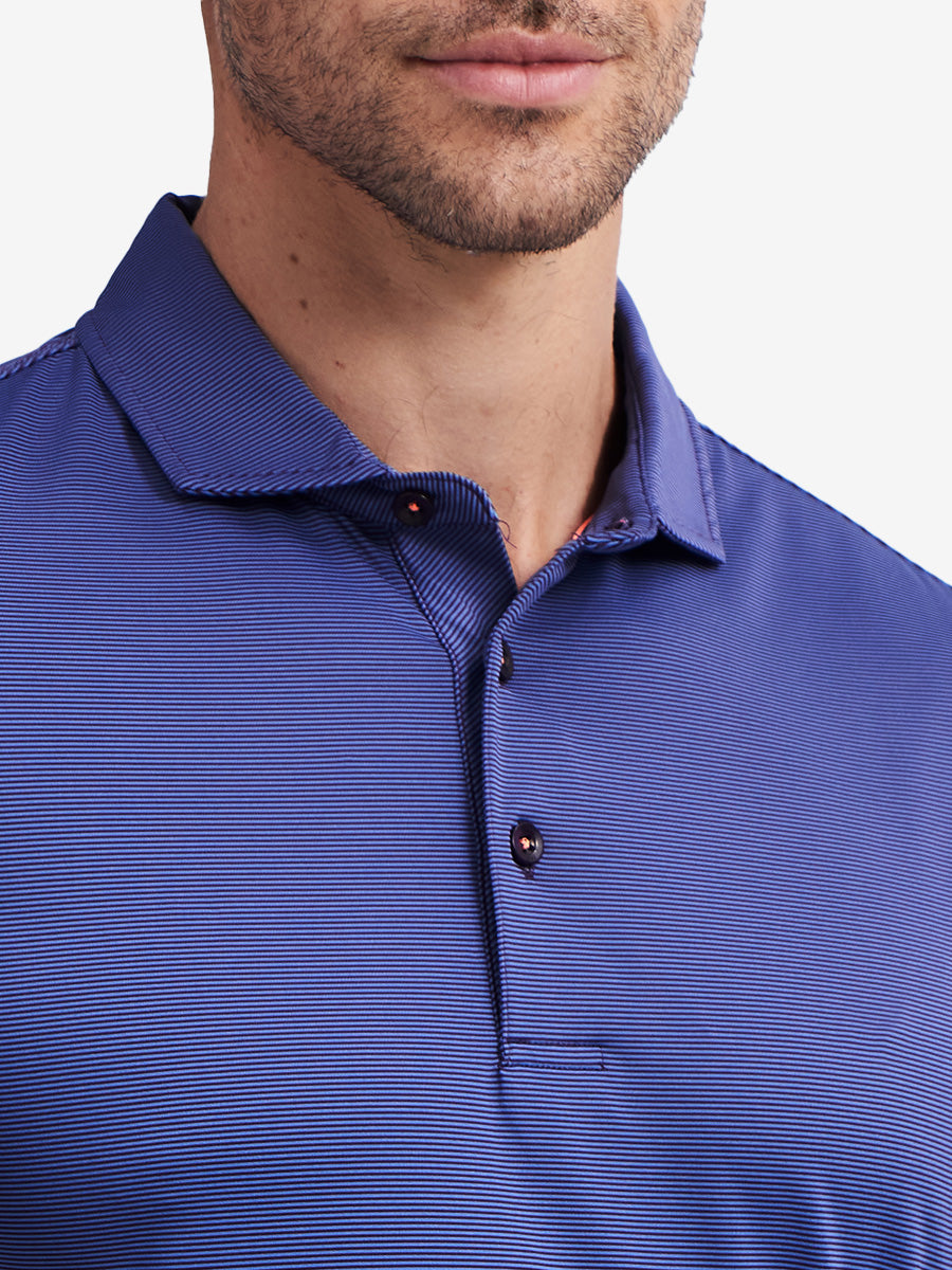 Long Sleeve Pinstripe Jersey Polo