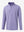 Heather Pinstripe Brushed Dry Fit Quarter Zip Pullover in lavender heather, 3D front chest view with quarter zip design