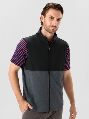 Color Block Lightweight Full Zip Vests
