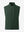 Water-resistant fleece golf vests in forest green, front 3D view highlighting clean structure and fabric
