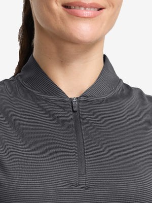 Women‘s Q-Zip Pin Striped Golf Shirts