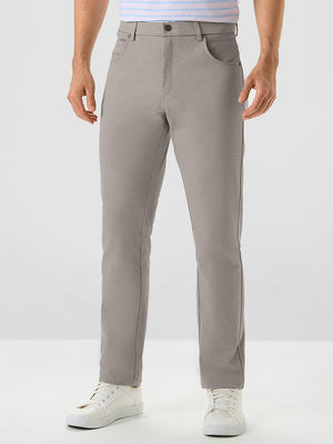 Textured Proflex Chino Pants With 5 Pockets
