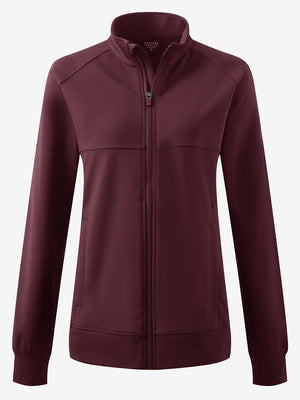Women's Water-Resistant Stretch Fleece Lined Jacket in wine, 3D product view