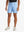 LIGHT BLUE 4-way Stretch Performance Solid Shorts, golfer front lower body with club, 7 Inch view
