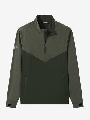 Color Block Moisture Wicking Half Zip Pullover