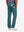 Back view of model wearing water-resistant golf stretch nylon pants, tailored stretch fit in dark teal.