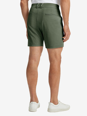 Back lower body view of the Olive Green Quick Dry Casual Shorts, showing clean lines and fit.