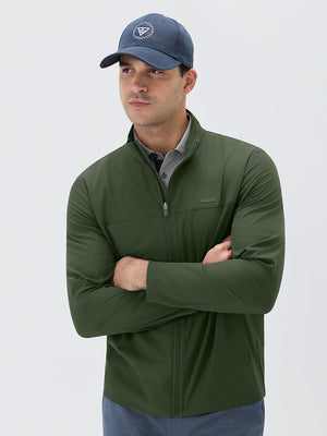 Full Zip Stand Collar Lightweight Windbreaker Jacket