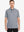 Half-body front pose with golf club in LIGHT GREY Ventilated Pique Performance Polo