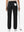 Back lower body shot of model wearing black women's regular fit stretchy golf pants