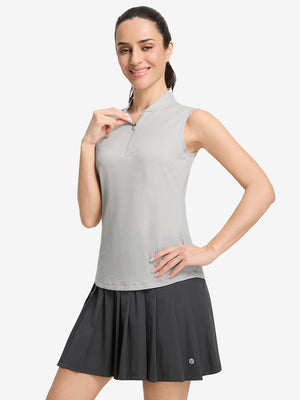 Women‘s Q-Zip Pin Striped Golf Shirts