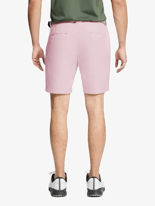 Back view of MAELREG Pink golf shorts – lightweight and water resistant