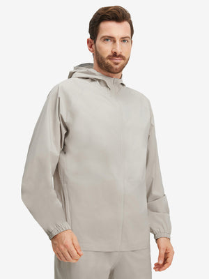 Chaqueta impermeable ligera para la lluvia con capucha