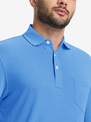 Comfy Cotton Blend Polo Shirts with Pocket