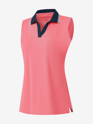 Women's Collared V Neck Quick Dry Tank Tops