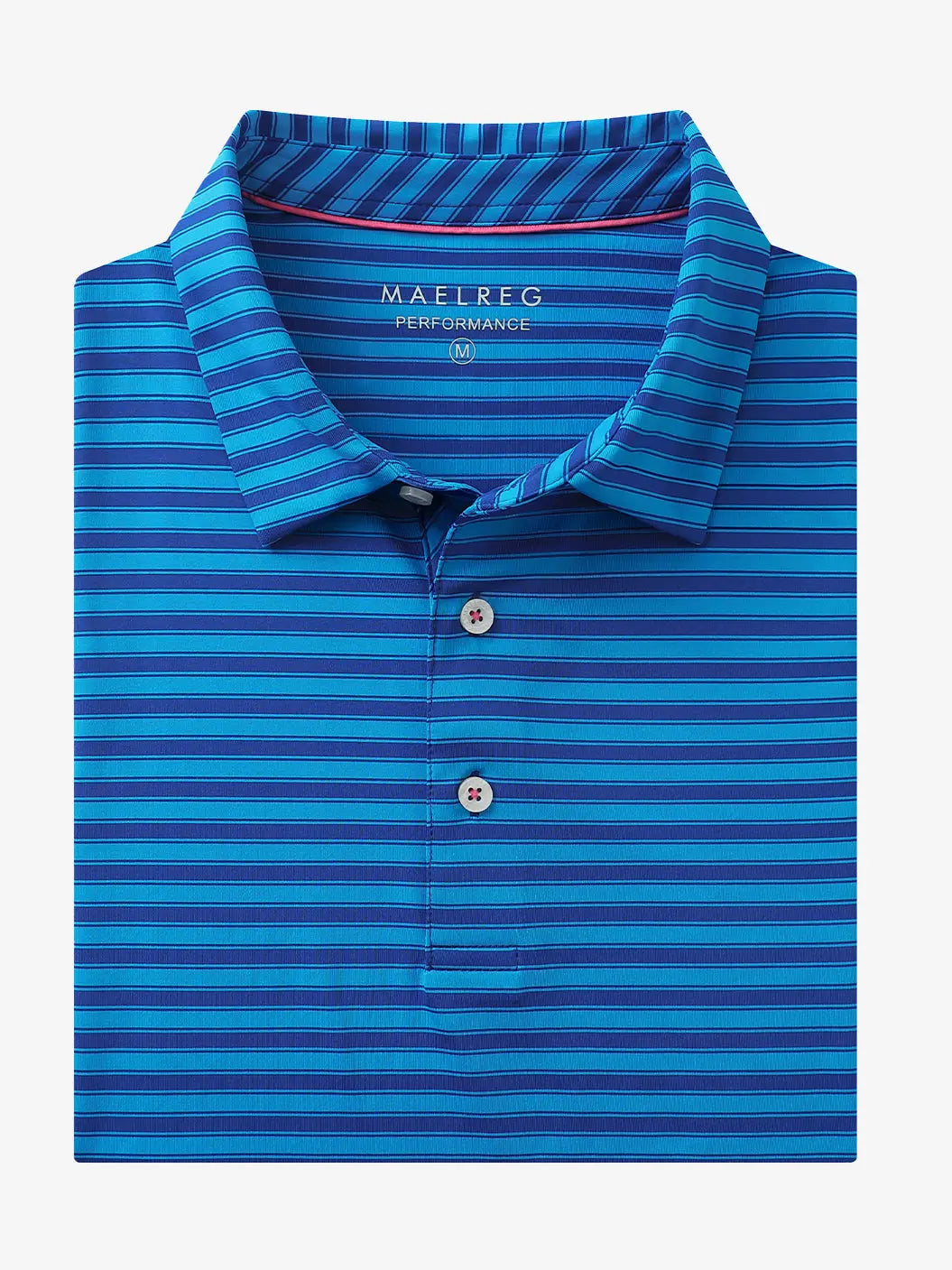 3D rendering of the Dark Blue Yarn Dyed Stripe Polo showcasing the clean stripe texture