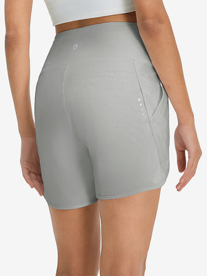 Women's High Waist 2 in 1 Quick Dry Shorts with 7 Pockets