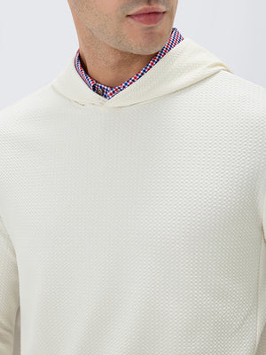 Texture Pullover Hoodie with Pockets