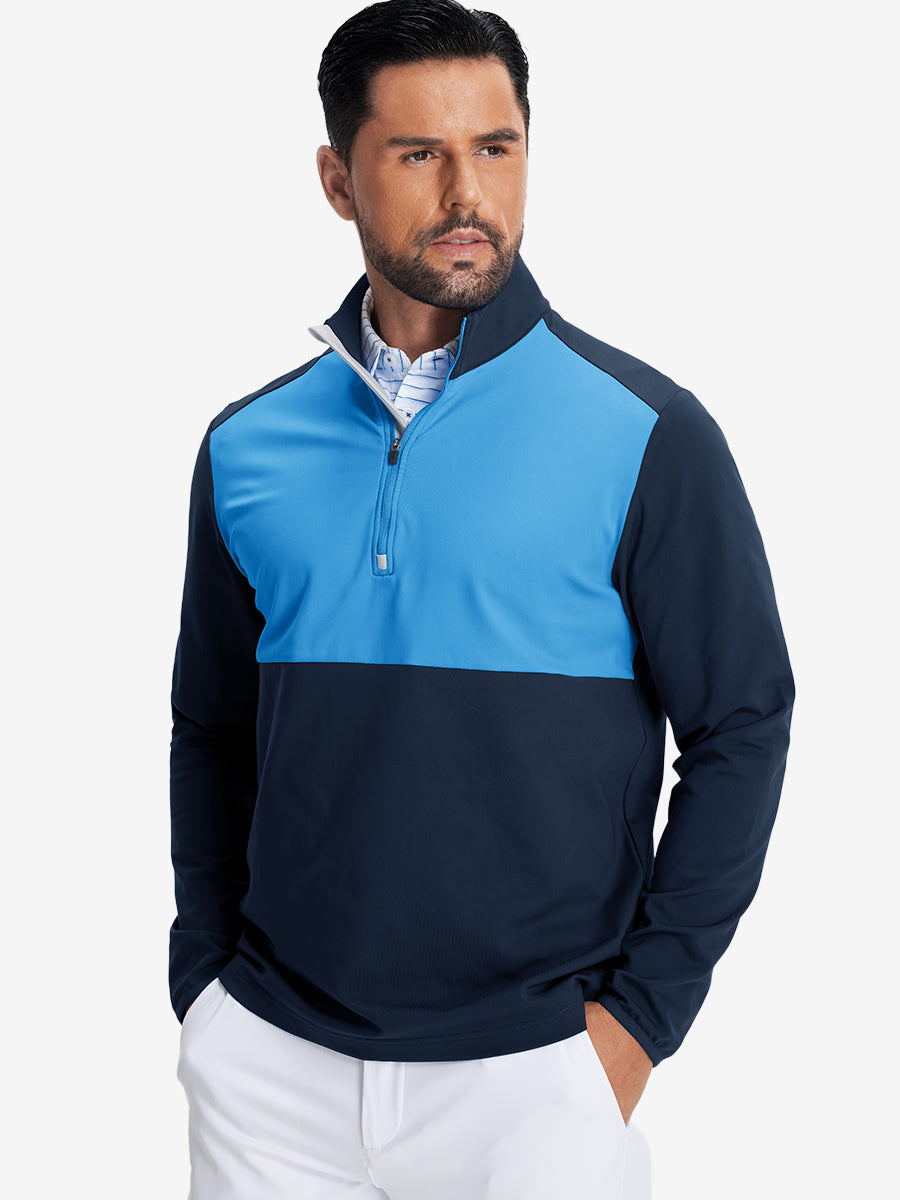 Classic Solid Pocket Fleece Quarter Zip Pullover