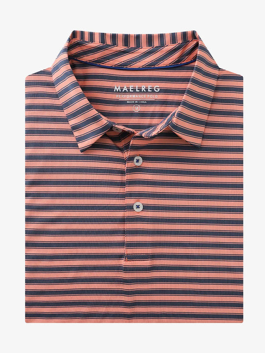 3D rendering highlighting Olive Green White Yarn Dyed Stripe Polo’s stripe texture