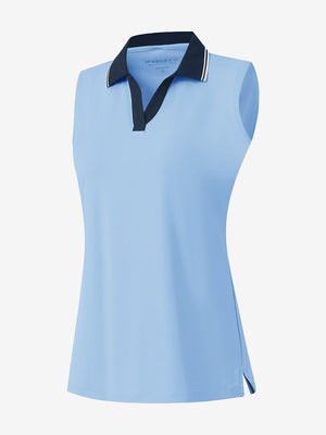 Women's Collared V Neck Quick Dry Tank Tops