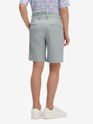 Back lower body in rose dust boys lightweight dry fit flat front golf shorts