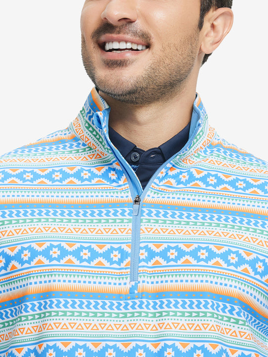 Full Print Lightweight Quarter Zip Pullover