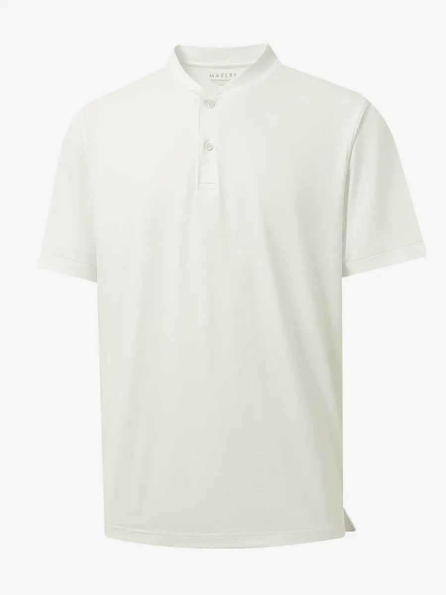 3D rendering of Everyday Collarless Jersey Shirt in CREAM.