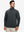Ultra-Soft Brushed Fleece Lining Quarter Zip Sweatshirt in dark grey, front upper body view