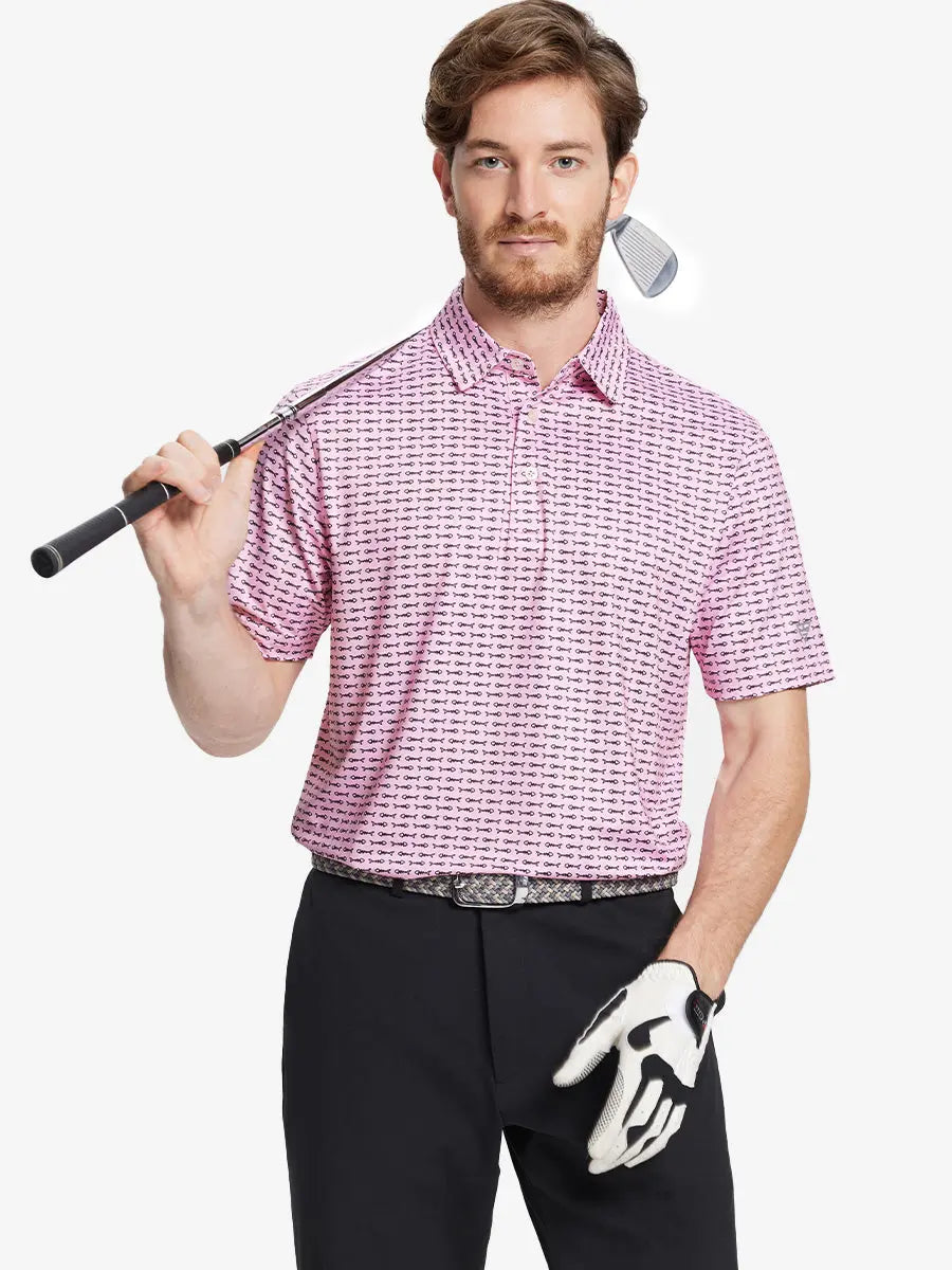 Performance Quick Dry Print Golf Polos MAELREG | Performance Golf Apparel