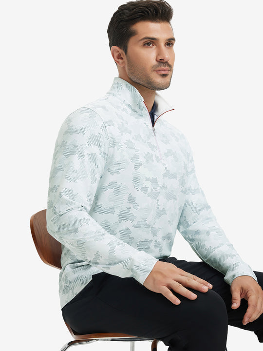 Full Print Lightweight Quarter Zip Pullover