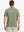 Back half-body view of LIGHT GREEN/WHITE STRIPE Polo, natural and athletic