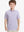 Half-body front view of model in LIGHT PINK/COBALT STRIPE Youth Performance Golf Polo.