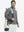 Model carrying golf bag in Premium jacquard quarter zip pullover with versatile grey