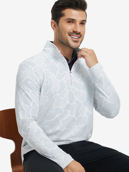 Full Print Lightweight Quarter Zip Pullover