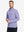 Men wearing Heather Pinstripe Brushed Dry Fit Quarter Zip Pullover in lavender heather, front half body fit view