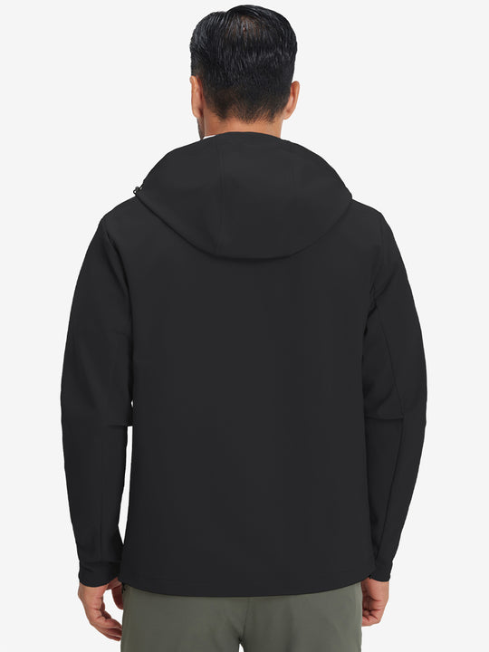 Water-Resistant Heat-Tech Softshell Winter Jacket with Hood