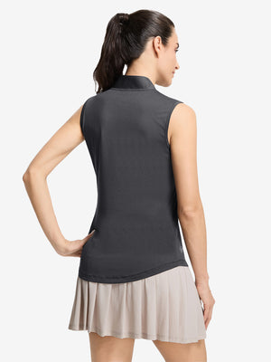 Women‘s Q-Zip Pin Striped Golf Shirts