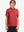 Front upper body of model wearing trendy boys stripe polo shirts, casual fit in dark grey stripe