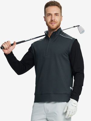 Chaleco de forro polar elástico con cremallera corta