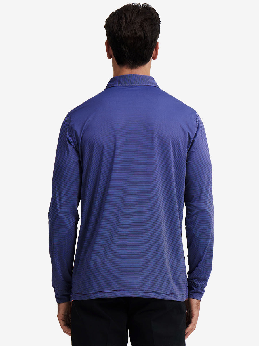 Long Sleeve Pinstripe Jersey Polo
