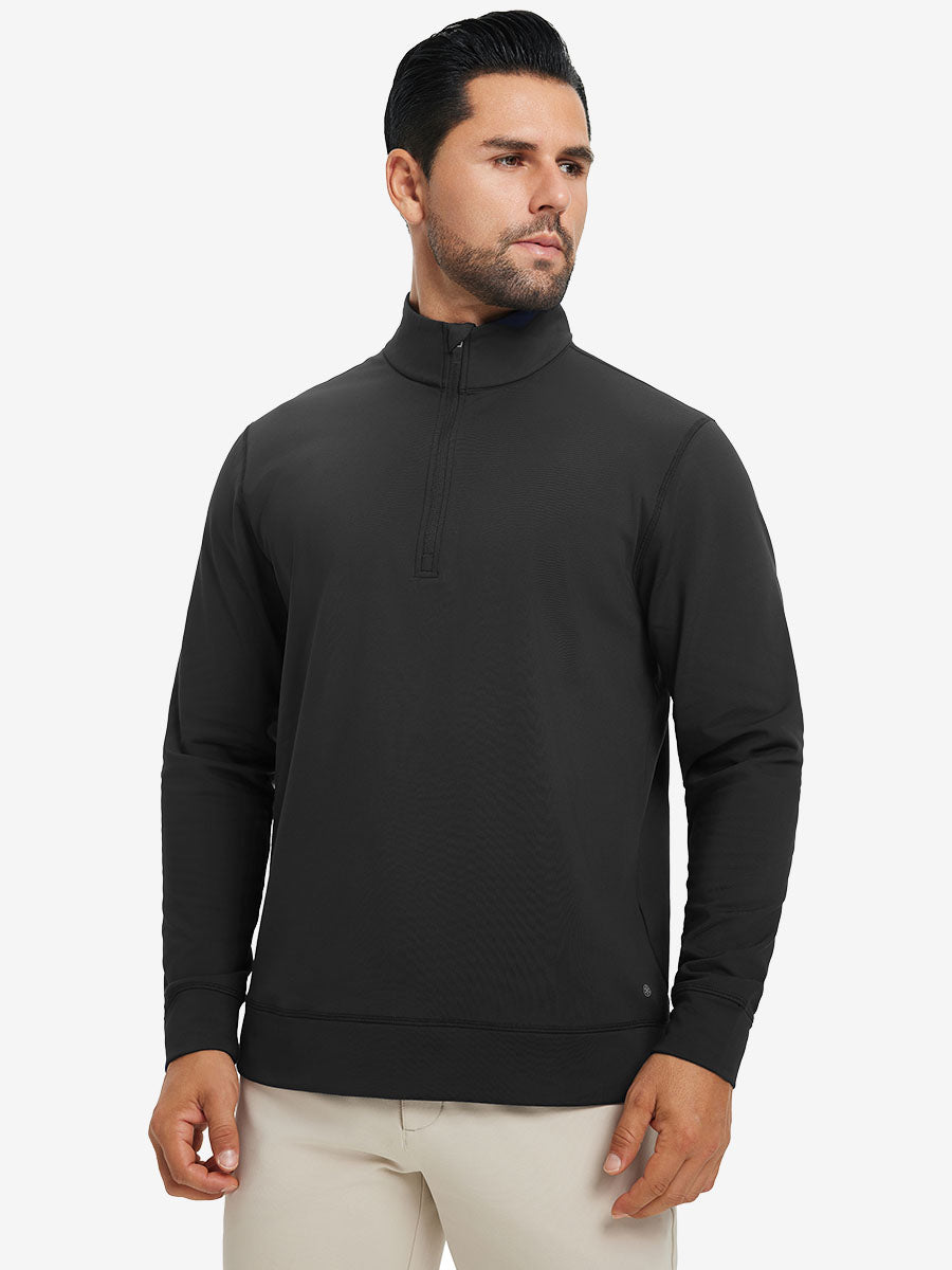 Ultra-Soft Brushed Fleece Lining Quarter zip Sweatshirt