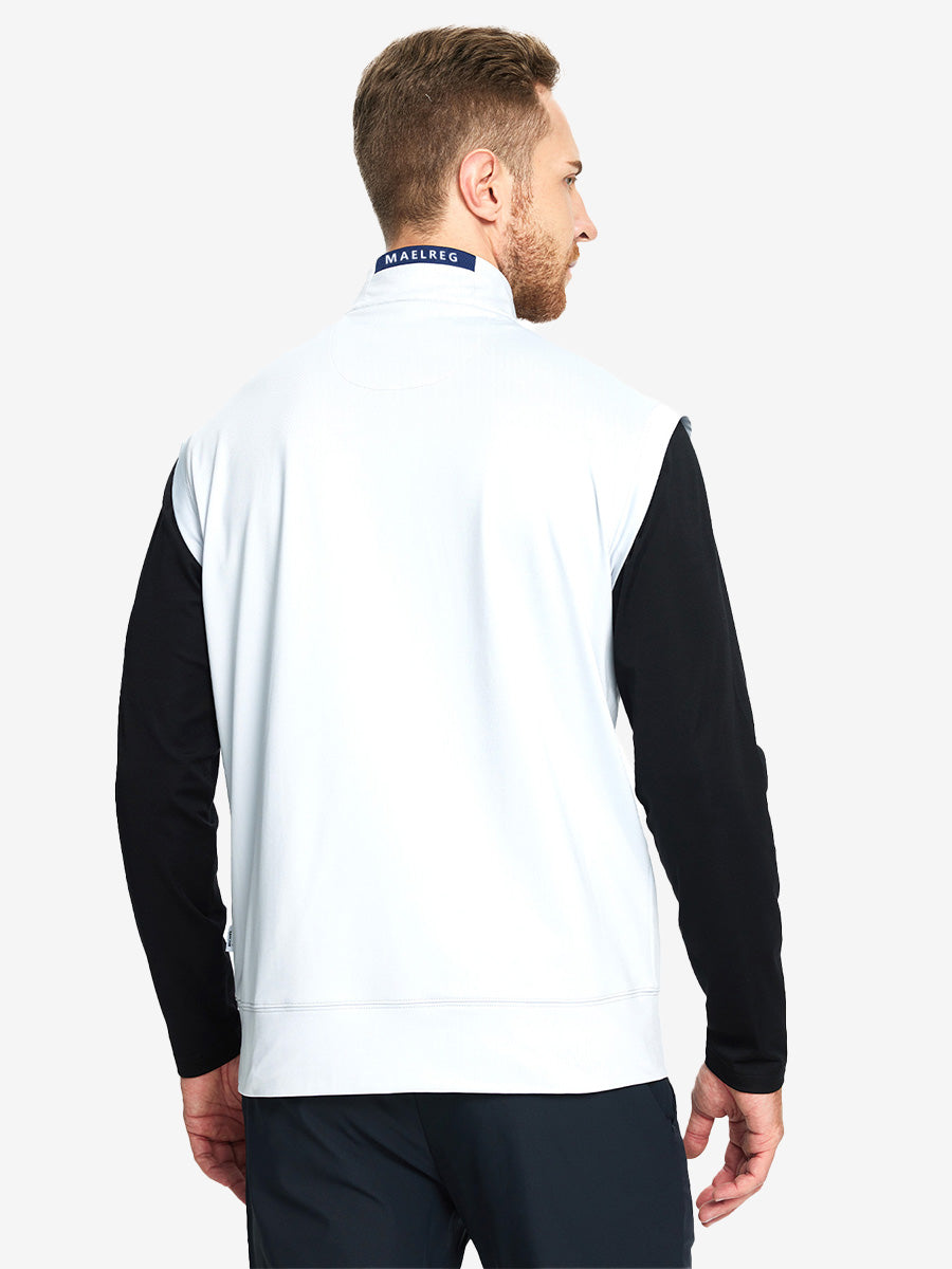 Stretch Solid Fleece Quarter-Zip Vest