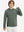 Front upper body view of youth long sleeve hoodied with kangaroo pocket in olive green, casual fit.