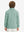 Back upper body of model wearing youth winter micro-fleece quarter zip pullover in dusty green