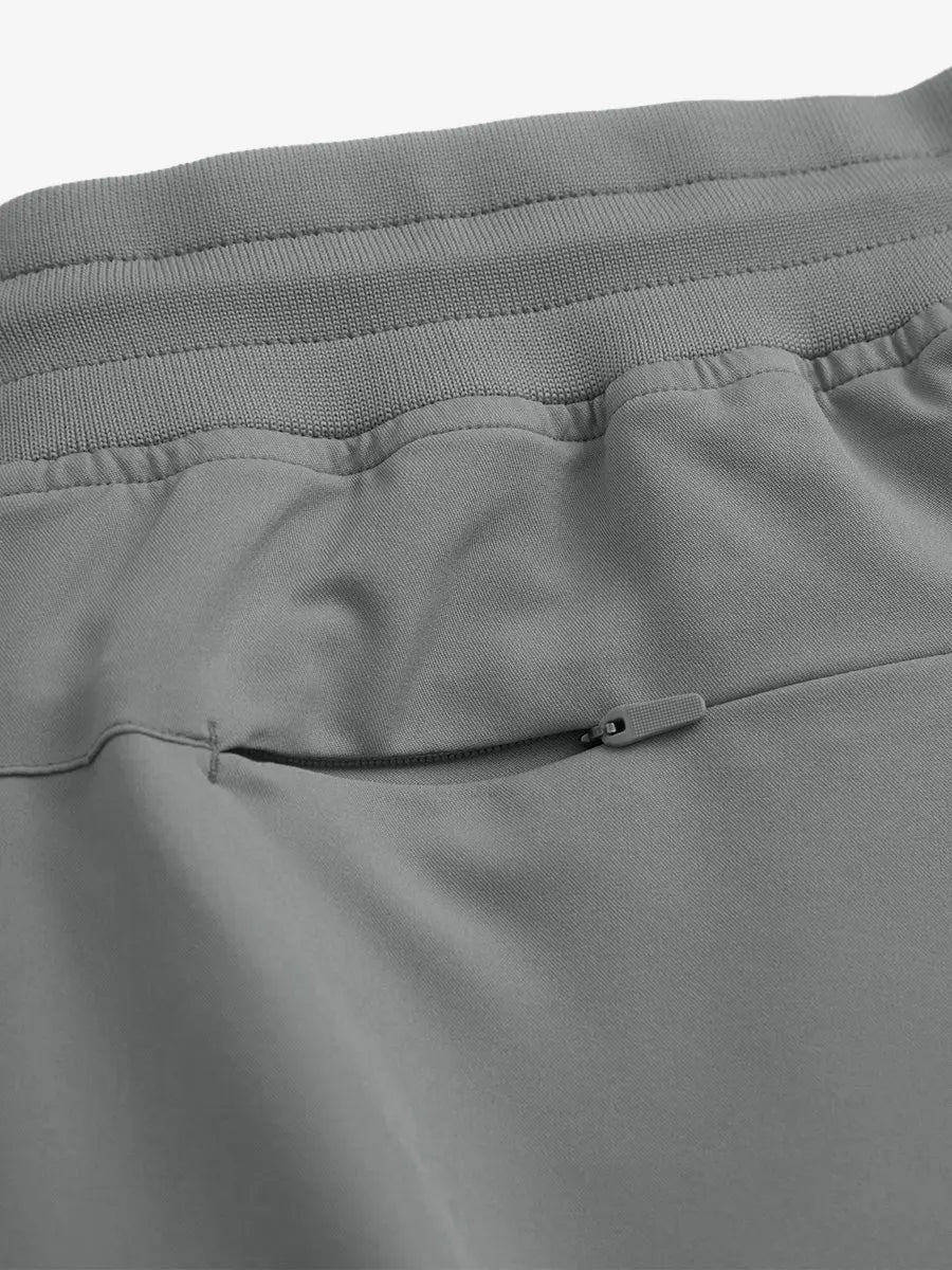 NEUTRAL GREY 7 Inch Performance Active Shorts back single button pocket detail