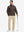 Lifestyle shots of winter thermal outdoor water resistant fleece jacket in coffee brown, worn while holding golf clubs