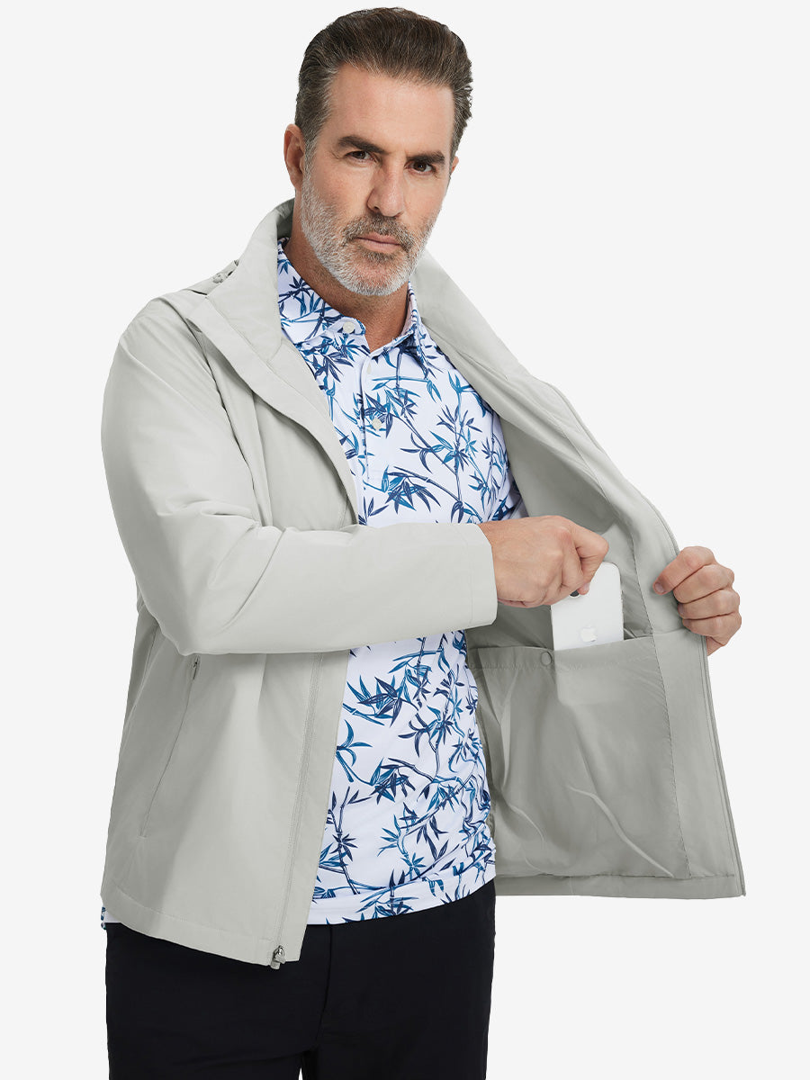 Lightweight Water-repellent Softshell Hooded Jacket