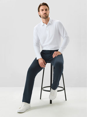 Textured Proflex Chino Pants With 5 Pockets